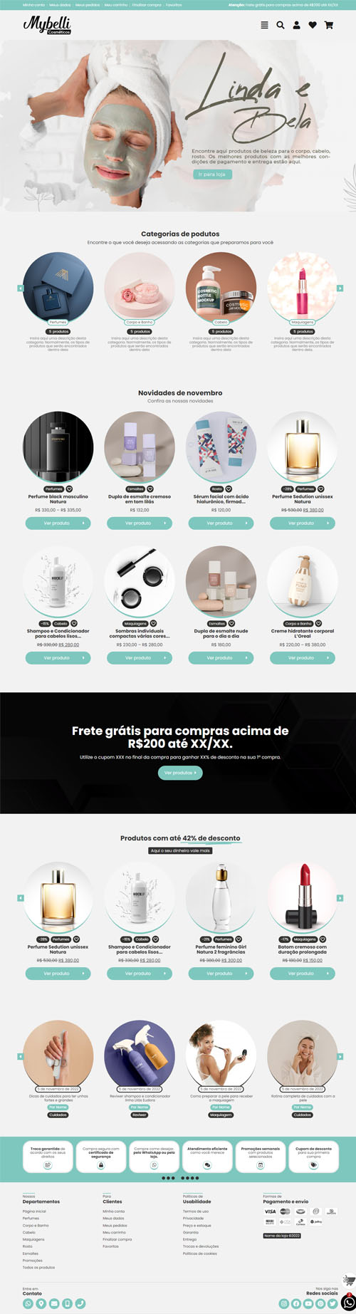 Página inicial completa